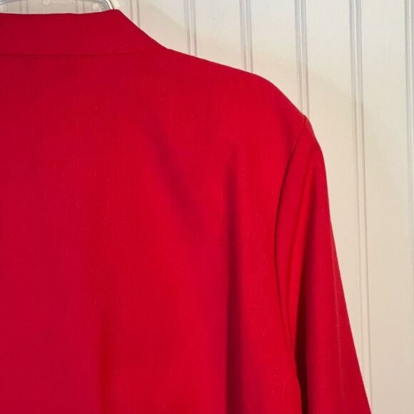 Vintage Alice Stuart One Button Blazer Jacket Women's size X-Large Red Office - Picture 9 of 11